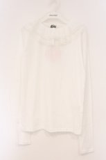画像1: Katie / 刺繍入りレース丸襟カットソー F シロ O-26-04-11-042-LO-TO-YM-OS (1)
