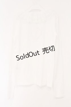 画像3: Katie / 刺繍入りレース丸襟カットソー F シロ O-26-04-11-042-LO-TO-YM-OS