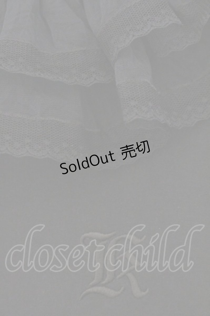 画像2: Katie / 刺繍入りレース丸襟カットソー F クロ O-26-04-11-043-LO-TO-YM-OS (2)