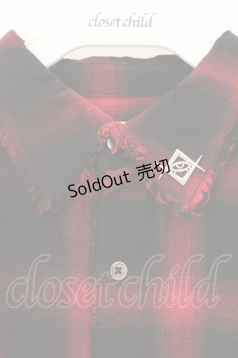 画像2: REFLEM / バックプリント加工チェックシャツ F レッド O-26-04-11-045-PU-BL-YM-OS (2)