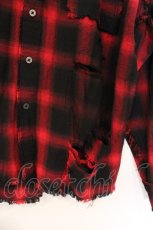 画像3: REFLEM / バックプリント加工チェックシャツ F レッド O-26-04-11-045-PU-BL-YM-OS (3)