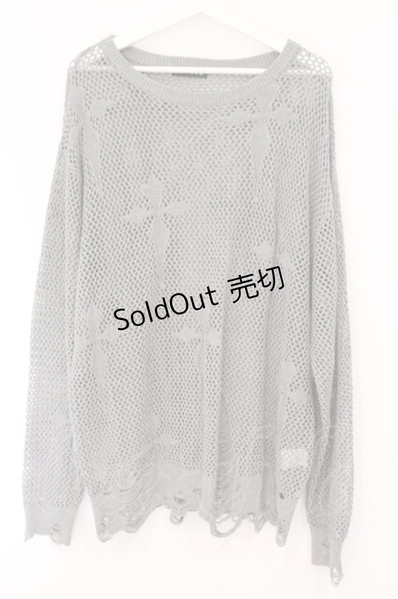 画像1: REFLEM / クロスメッシュニット F グレー O-26-04-11-046-PU-TO-YM-OS (1)