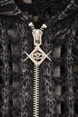 画像2: REFLEM / 格子編みニットジップアップパーカー F グレー O-26-04-11-047-PU-TO-YM-OS