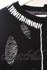 画像2: Amilige / ダメージBIGニットソー  ブラック O-26-04-11-048-PU-TO-YM-ZT284 (2)