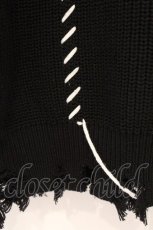 画像3: REFLEM / ステッチングプルオーバーニット F ブラック O-26-04-11-049-PU-TO-YM-OS (3)