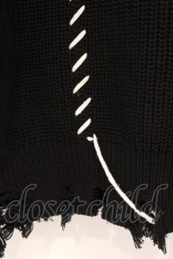 画像3: REFLEM / ステッチングプルオーバーニット F ブラック O-26-04-11-049-PU-TO-YM-OS