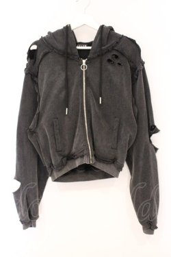 画像1: REFLEM / クロップドZIPパーカー F グレー O-26-04-11-050-PU-TO-YM-OS