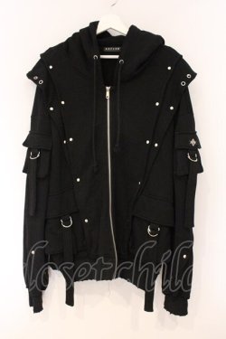 画像1: REFLEM / ヘビーレイヤードZIPパーカー F ブラック O-26-04-11-053-PU-JA-YM-OS