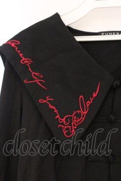 画像2: PUNK RAVE / チャイナボタンブラウス  ブラック×レッド O-26-04-11-057-PU-BL-IG-OS