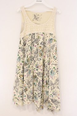 画像1: ALLOW / 総柄ノースリーブワンピース  オシロ O-26-04-11-007-PU-OP-IG-OS