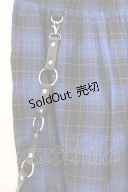 画像2: REFLEM / チェックハーネスパンツ  ブルー O-26-04-11-058-PU-PA-IG-OS