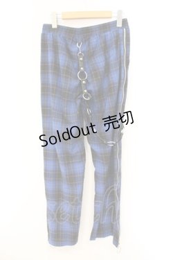 画像4: REFLEM / チェックハーネスパンツ  ブルー O-26-04-11-058-PU-PA-IG-OS