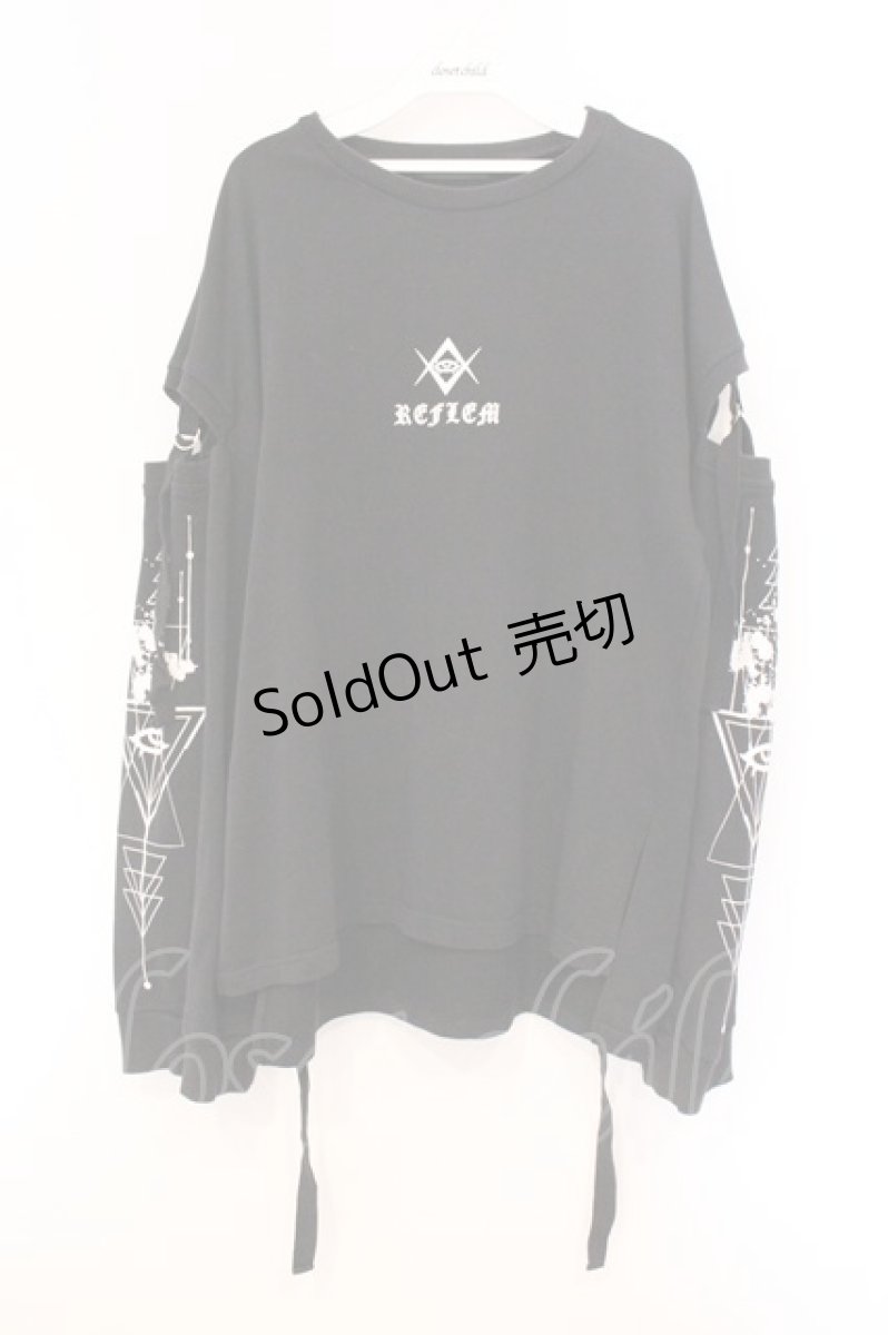 画像1: REFLEM / カッティングショルダープルオーバー  ブラック O-26-04-11-061-PU-TO-IG-OS (1)