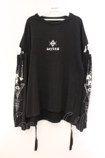 画像1: REFLEM / カッティングショルダープルオーバー  ブラック O-26-04-11-061-PU-TO-IG-OS (1)