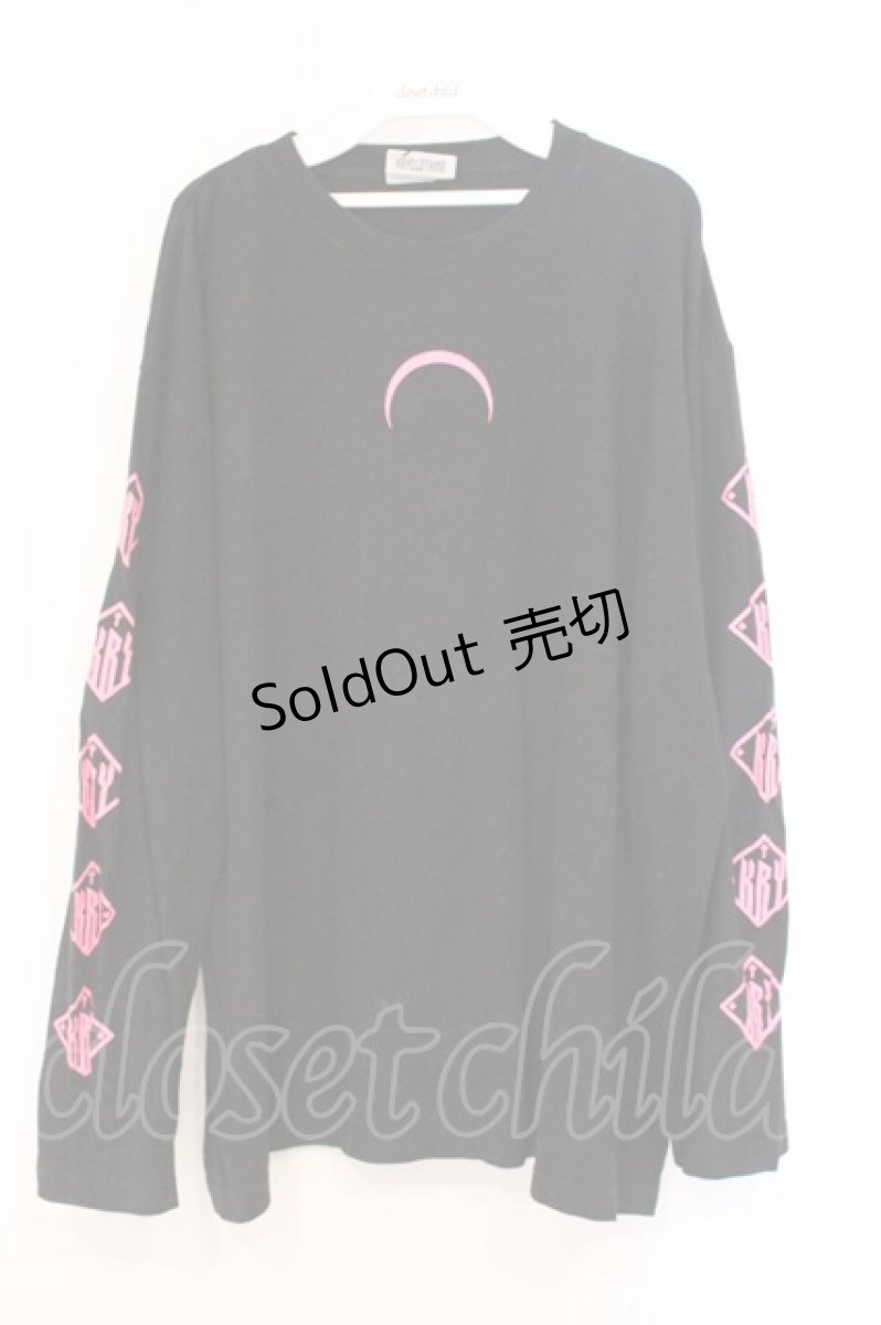 画像1: KRY CLOTHING / 「DAVIDE longT」ロンT  ブラック×ピンク O-26-04-11-066-EL-TO-IG-OS (1)