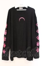 画像1: KRY CLOTHING / 「DAVIDE longT」ロンT  ブラック×ピンク O-26-04-11-066-EL-TO-IG-OS (1)