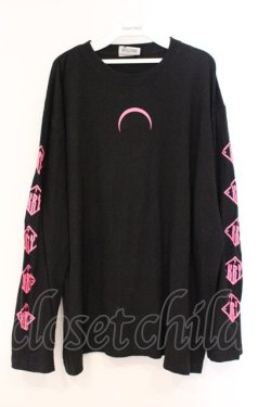 画像1: KRY CLOTHING / 「DAVIDE longT」ロンT  ブラック×ピンク O-26-04-11-066-EL-TO-IG-OS