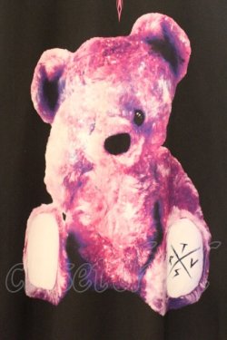 画像2: TRAVAS TOKYO / Bright furry bear BIG Tee   ブラック×ピンク O-26-04-11-067-PU-BL-IG-OS