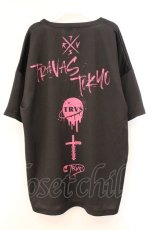 画像3: TRAVAS TOKYO / Bright furry bear BIG Tee   ブラック×ピンク O-26-04-11-067-PU-BL-IG-OS (3)