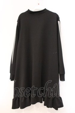 画像3: Drug Honey / フリルジャージワンピース  ブラック×ホワイト O-26-04-11-069-PU-OP-IG-OS