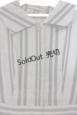 画像2: Jane Marple Dans Le Salon / レジメンタルストライプワンピース M グレー O-26-04-11-008-JM-OP-IG-OS