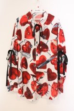 画像1: TRAVAS TOKYO / Emotinal scars shirt  ホワイト×レッド O-26-04-11-070-PU-BL-IG-OS (1)