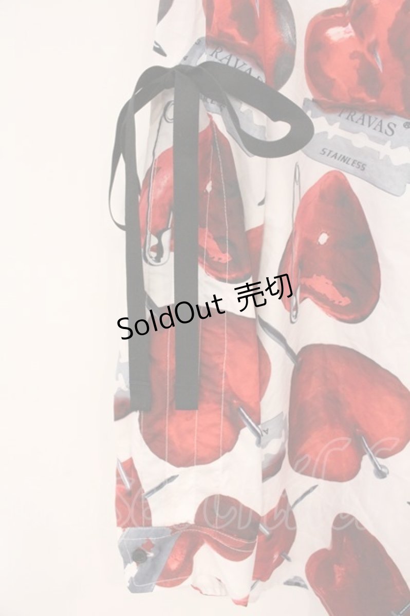 画像3: TRAVAS TOKYO / Emotinal scars shirt  ホワイト×レッド O-26-04-11-070-PU-BL-IG-OS (3)