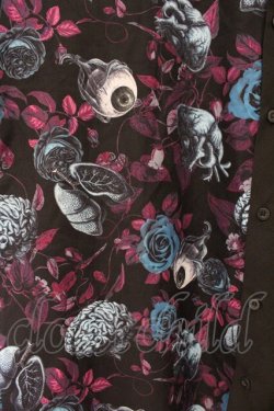 画像2: Drug Honey / 臓器の花園バイカラーシャツ  ブラック×パープル×ブルー O-26-04-11-071-PU-BL-IG-OS