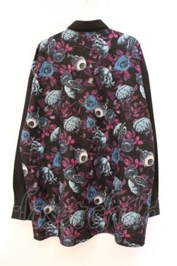 画像3: Drug Honey / 臓器の花園バイカラーシャツ  ブラック×パープル×ブルー O-26-04-11-071-PU-BL-IG-OS