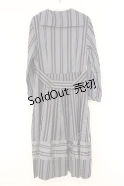 画像4: Jane Marple Dans Le Salon / レジメンタルストライプワンピース M グレー O-26-04-11-008-JM-OP-IG-OS