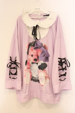 画像1: TRAVAS TOKYO / Maid bear collared pull over  ラベンダー O-26-04-11-076-PU-TO-IG-OS