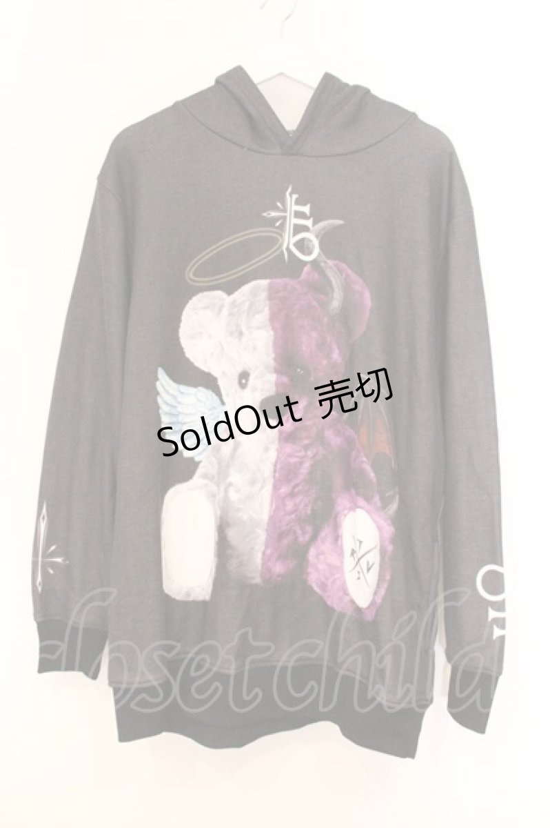 画像1: TRAVAS TOKYO / Angel & Devil bear Hoodie  ブラック O-26-04-11-081-PU-TO-IG-OS (1)