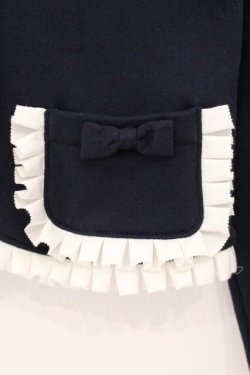 画像2: MILK / プリーツフリルスウェットカーディガン  ネイビー O-26-04-11-009-ML-TO-IG-OS