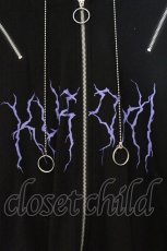 画像2: REFLEM / クロミ コラボ半袖パーカー  ブラック×パープル O-26-04-11-084-PU-TO-IG-OS (2)