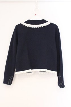 画像3: MILK / プリーツフリルスウェットカーディガン  ネイビー O-26-04-11-009-ML-TO-IG-OS