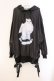 画像1: TRAVAS TOKYO / Tiara cat lace-up hem hoodie  ブラック O-26-04-11-090-PU-TO-IG-OS (1)