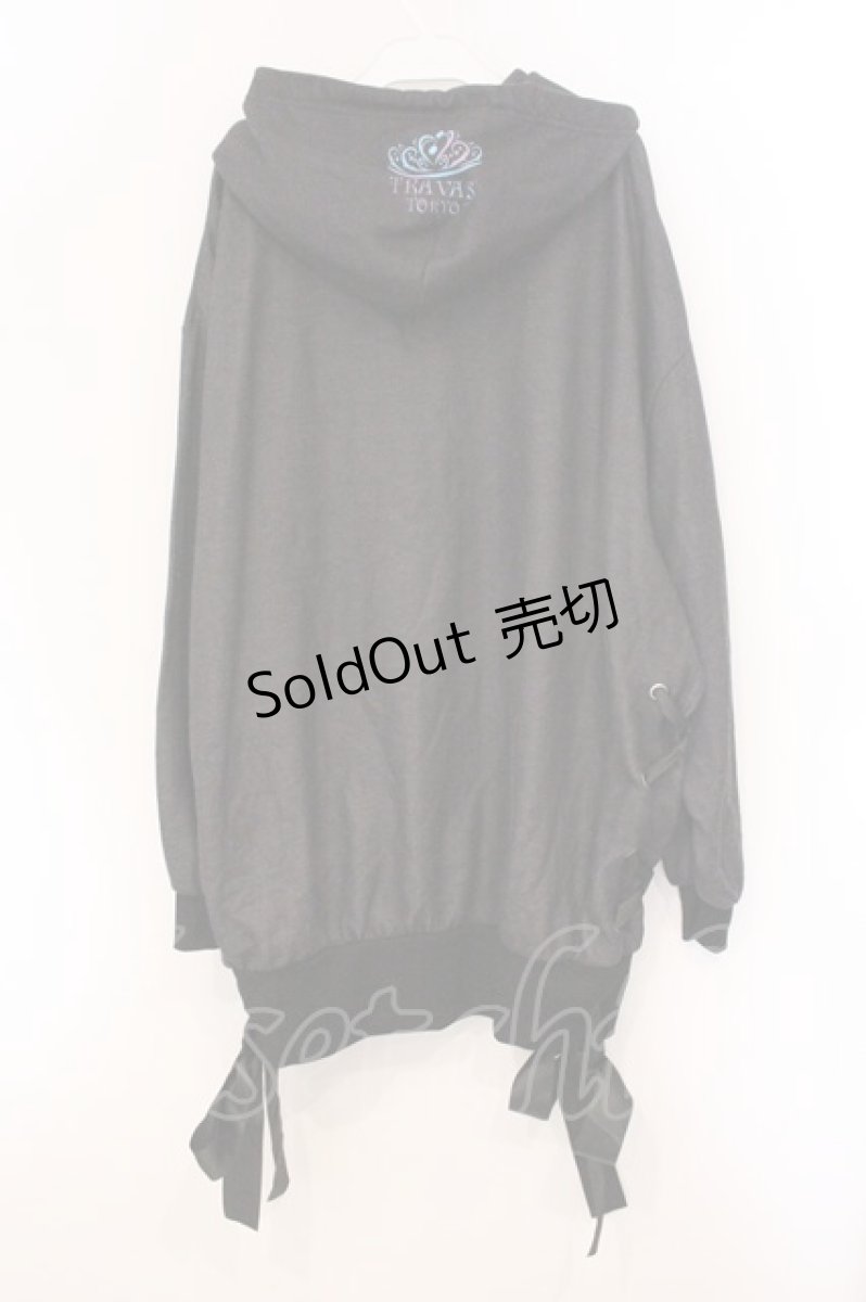 画像4: TRAVAS TOKYO / Tiara cat lace-up hem hoodie  ブラック O-26-04-11-090-PU-TO-IG-OS (4)