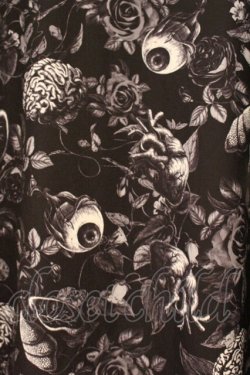 画像2: Drug Honey / 臓器の花園ジップワンピース  ブラック O-26-04-11-092-PU-OP-IG-OS