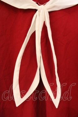 画像2: Ku fu-ku / セーラー風ビッグトップス  レッド×ホワイト O-26-04-11-094-PU-TO-IG-OS
