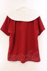画像3: Ku fu-ku / セーラー風ビッグトップス  レッド×ホワイト O-26-04-11-094-PU-TO-IG-OS (3)