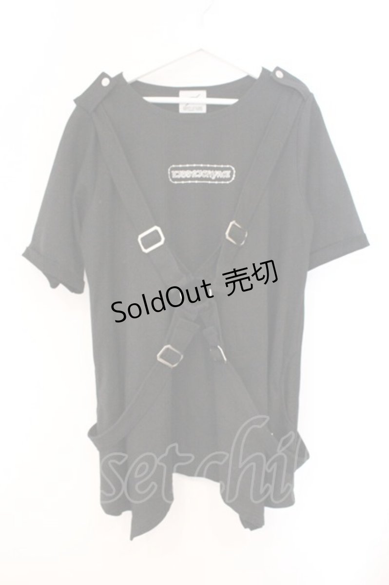 画像1: KRY CLOTHING / 「PARASYU」パラシュートTシャツ  ブラック O-26-04-11-095-EL-TO-IG-OS (1)