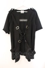 画像1: KRY CLOTHING / 「PARASYU」パラシュートTシャツ  ブラック O-26-04-11-095-EL-TO-IG-OS (1)