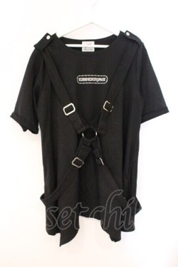 画像1: KRY CLOTHING / 「PARASYU」パラシュートTシャツ  ブラック O-26-04-11-095-EL-TO-IG-OS