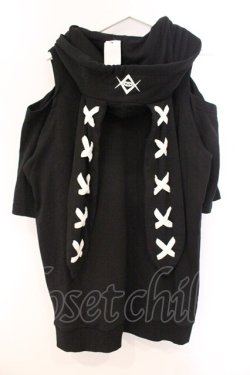 画像3: REFLEM / レースアップうさ耳PK/パーカー/フーディー  ブラック O-26-04-11-097-PU-TO-IG-OS