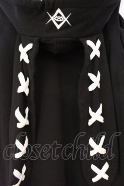 画像4: REFLEM / レースアップうさ耳PK/パーカー/フーディー  ブラック O-26-04-11-097-PU-TO-IG-OS
