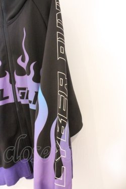 画像2: ililil / GALFYコラボボリュームハイネックパーカー  ブラック×パープル O-26-04-11-098-PU-TO-IG-OS