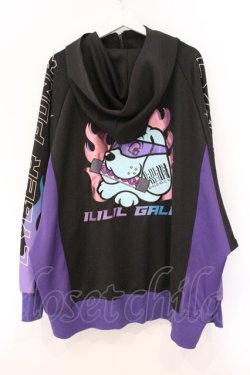 画像3: ililil / GALFYコラボボリュームハイネックパーカー  ブラック×パープル O-26-04-11-098-PU-TO-IG-OS