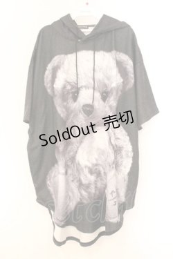 画像1: TRAVAS TOKYO / BIG Teddy H/S Hoodie  ブラック O-26-04-11-100-PU-TO-IG-OS