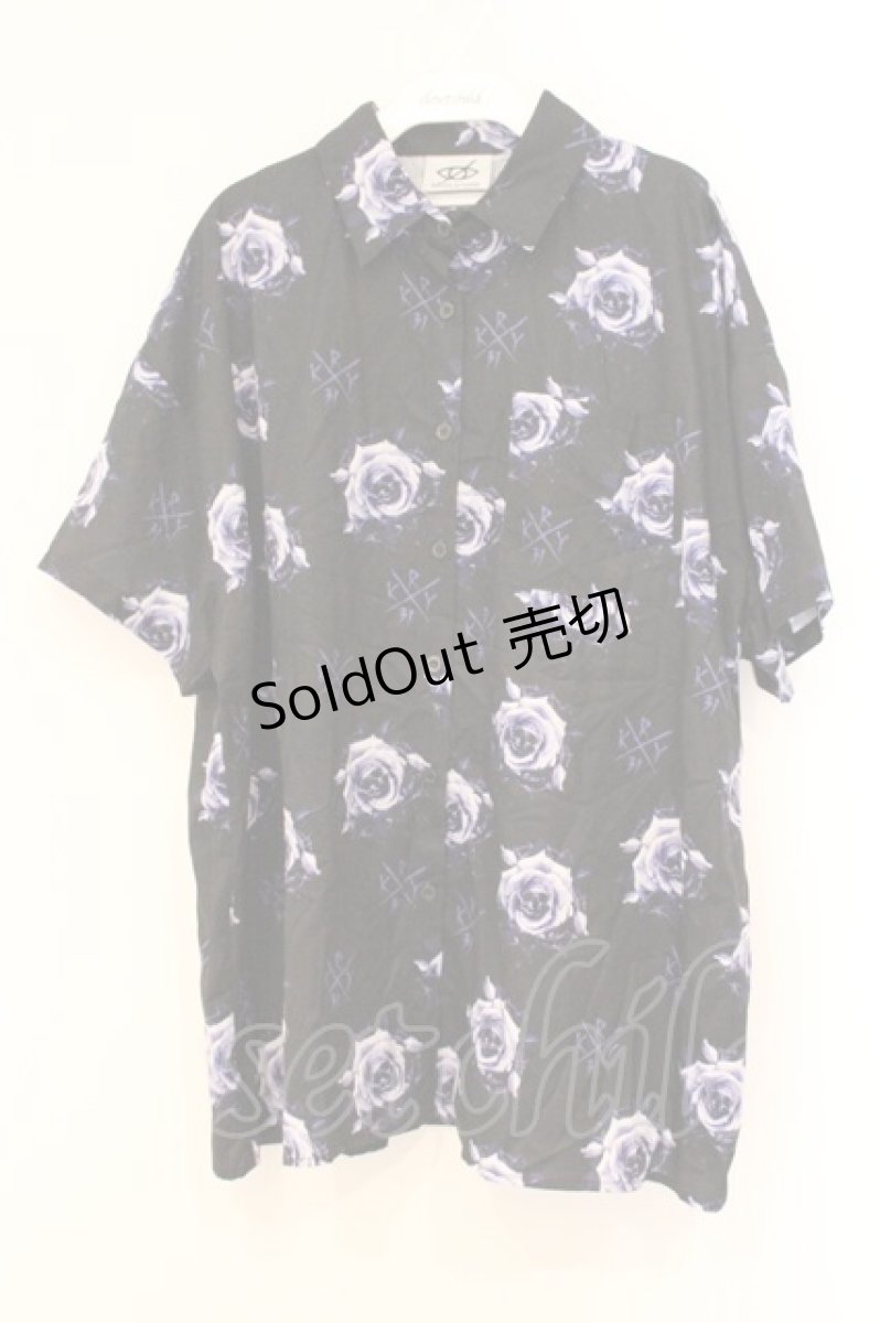 画像1: KRY CLOTHING / 「BARADARAKE SHT」  ブラック×ブルー O-26-04-11-101-EL-BL-IG-OS (1)