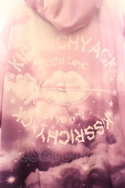 画像4: KRY CLOTHING / 「SKY」テロテロ半袖HOODIE  パープル O-26-04-11-102-EL-TO-IG-OS